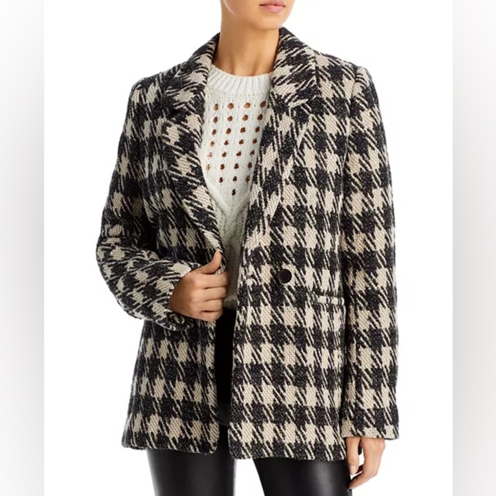 Anine Bing Diana Double Breasted Tweed Blazer